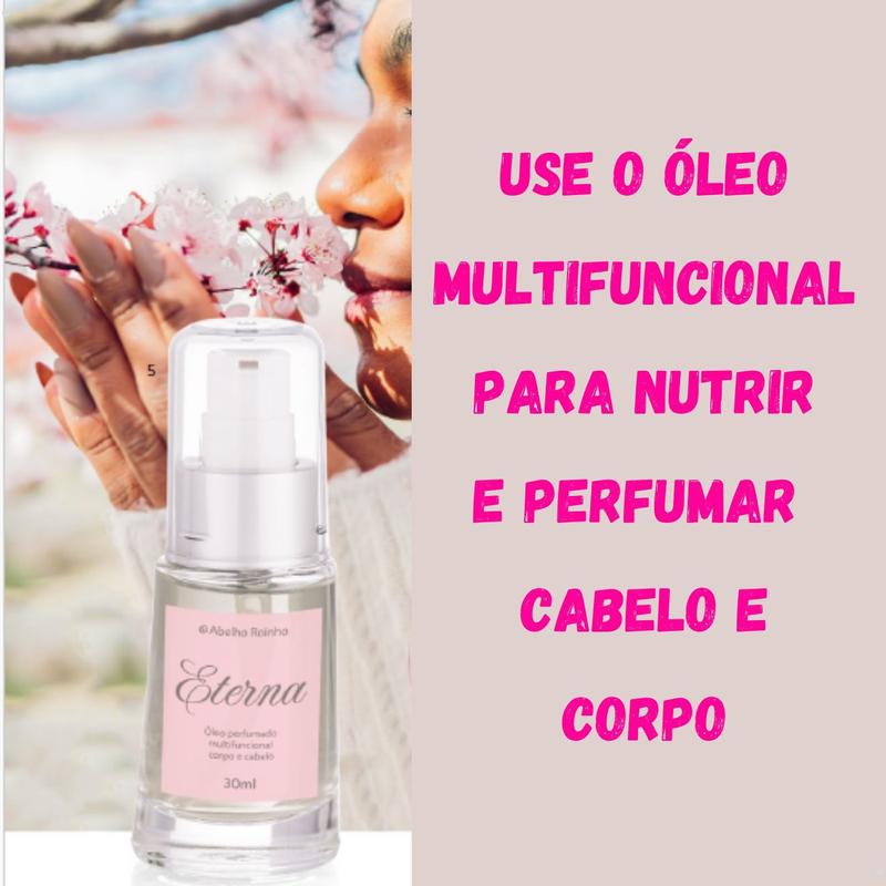 Óleo Perfumado Multifuncional Eterna Corpo e Cabelo 30ml Abelha